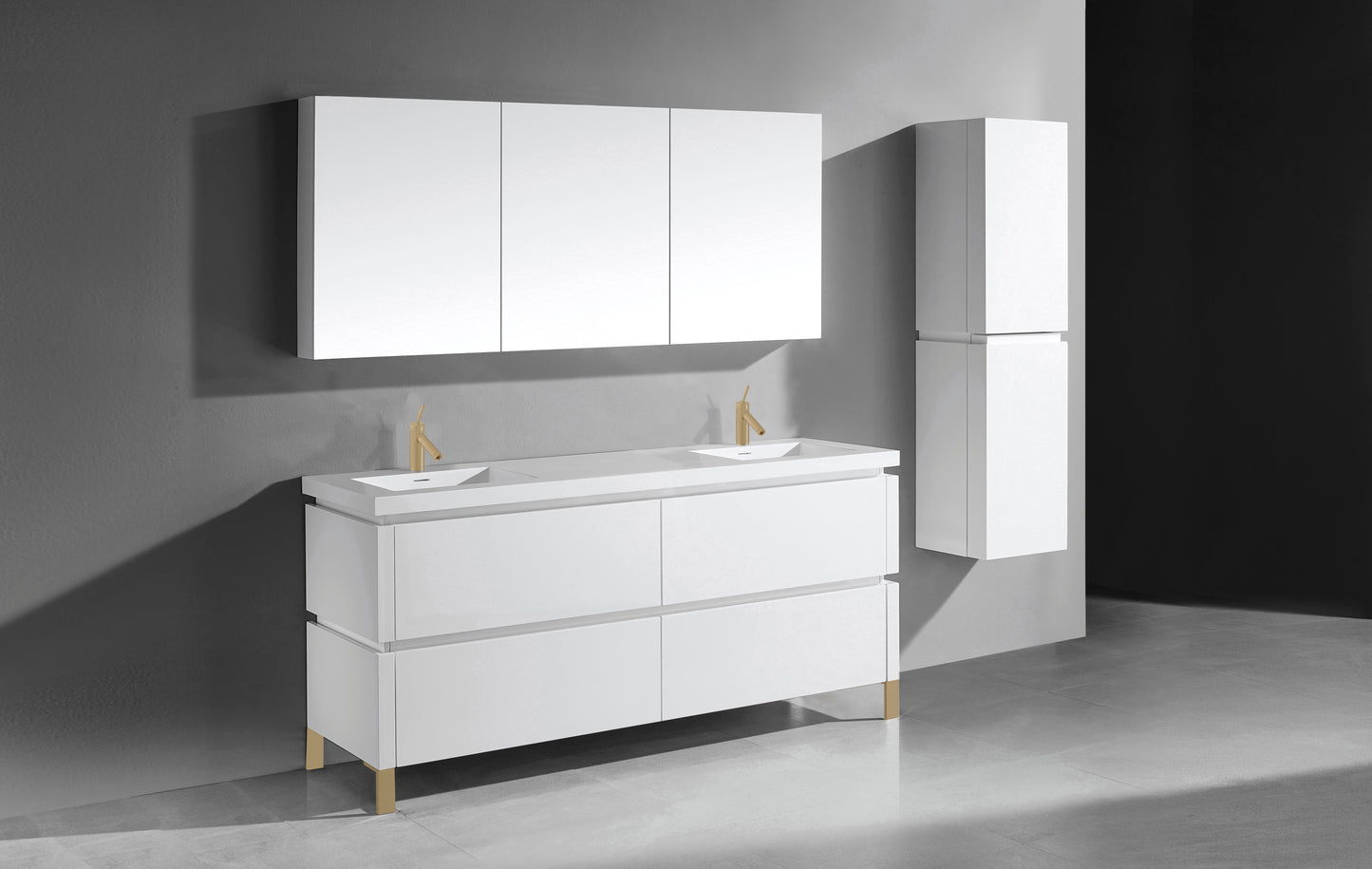 Metro 72D" Free Standing Vanity Cabinet