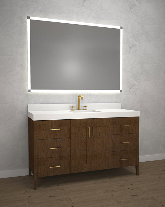 Madeli Encore 60C" Free Standing Vanity Brandy
