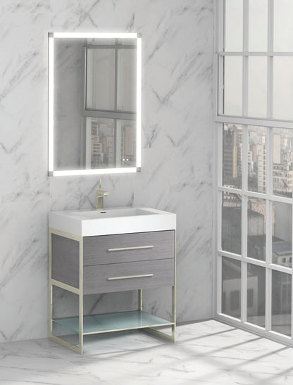 Madeli Silhouette 24" Free Standing Vanity Ash Grey