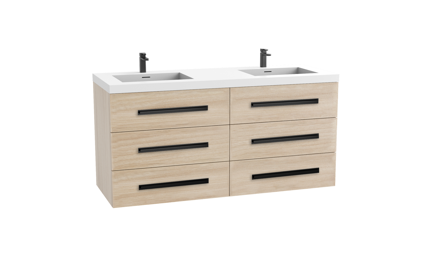 Epic 60D" Wall hung Vanity Cabinet