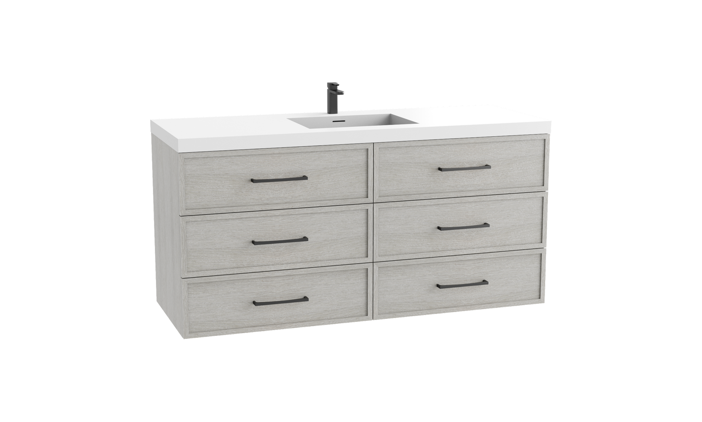 Legend 60C" Wall hung Vanity Cabinet