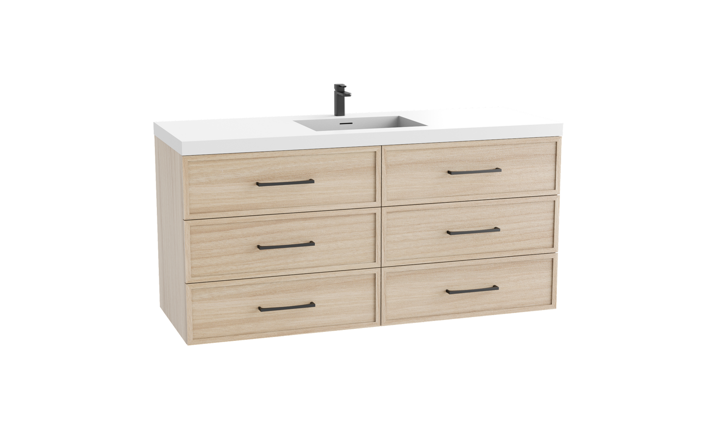 Legend 60C" Wall hung Vanity Cabinet