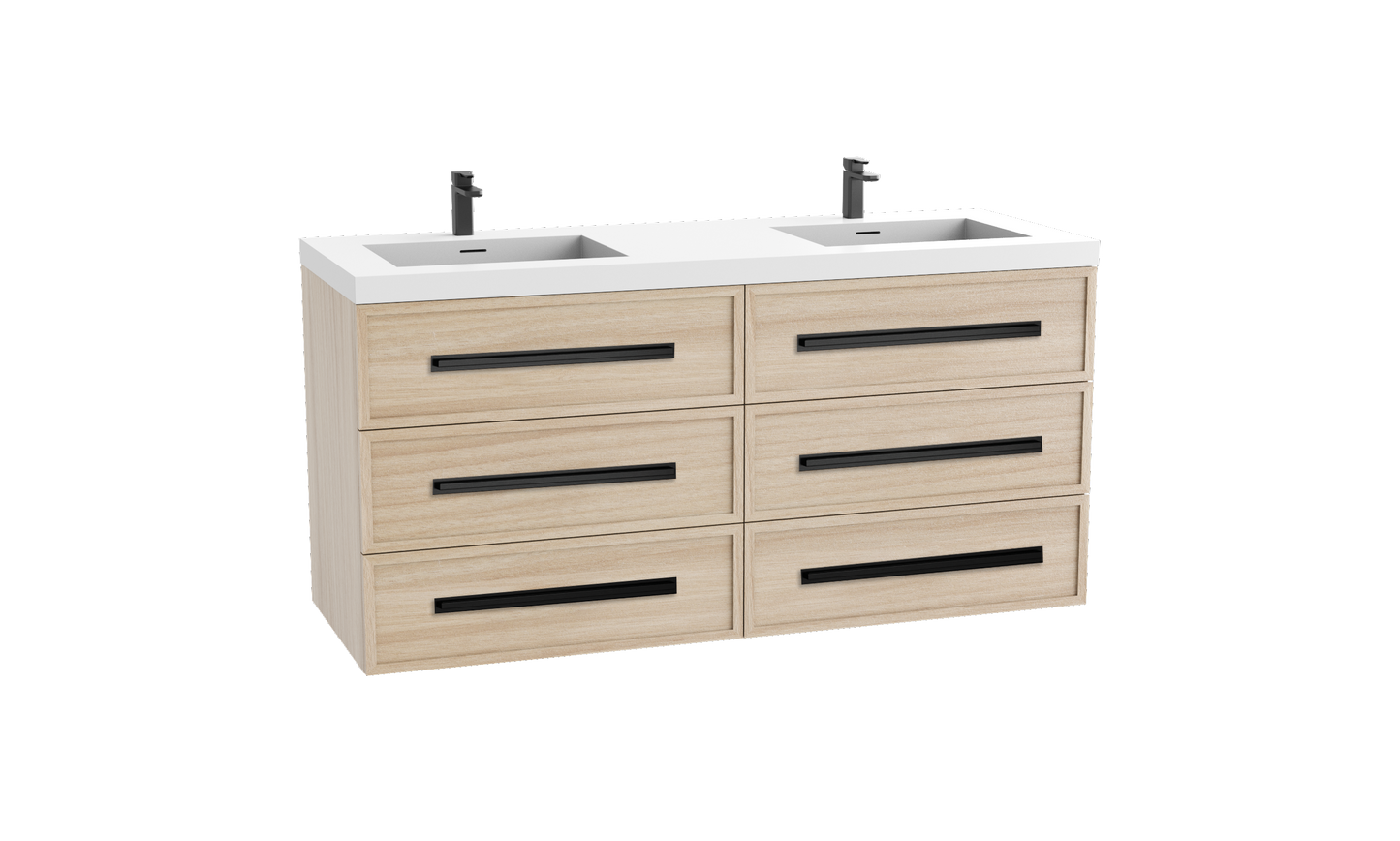 Legend 60D" Wall hung Vanity Cabinet