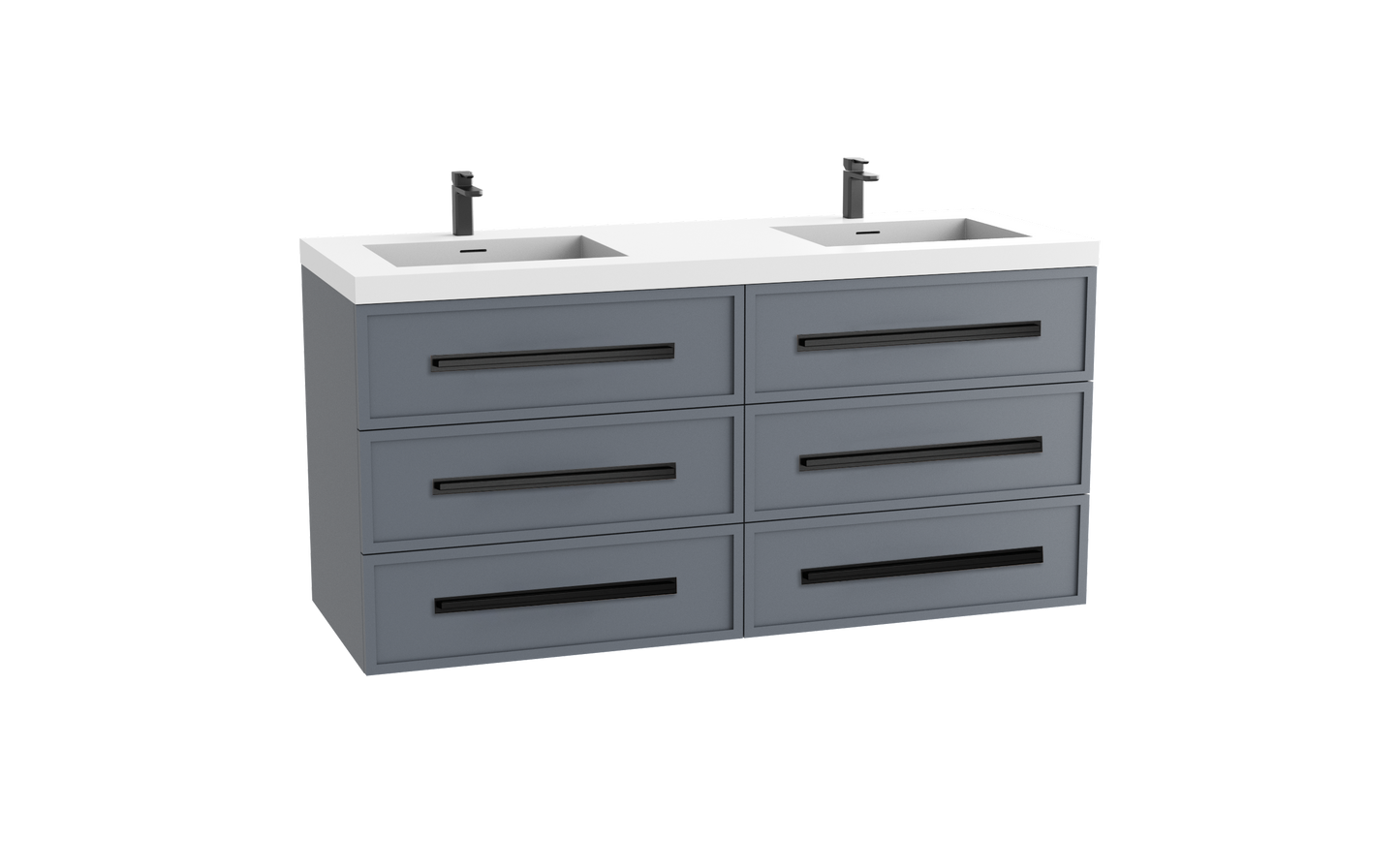 Legend 72D" Wall hung Vanity Cabinet