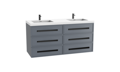Legend 60D" Wall hung Vanity Cabinet