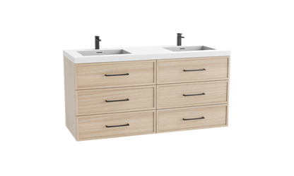 Legend 60D" Wall hung Vanity Cabinet