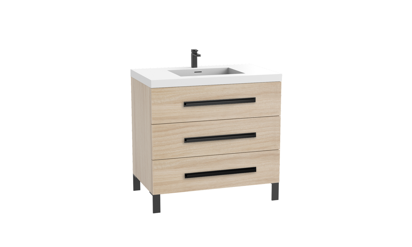 Icon 42" Free standing Vanity Cabinet with L-Feet