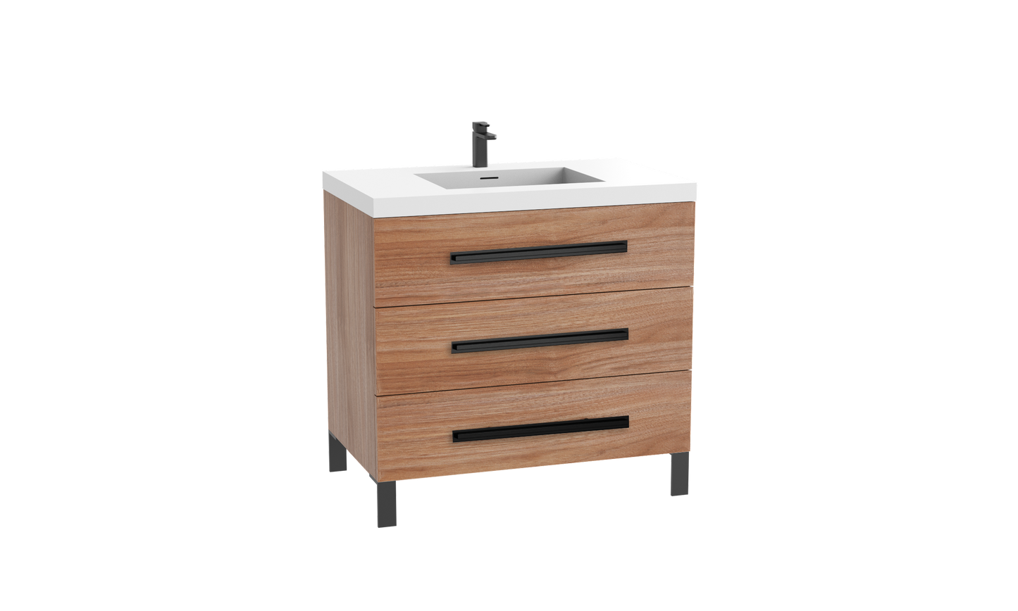 Icon 42" Free standing Vanity Cabinet with L-Feet