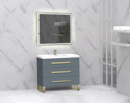 Icon 36" Free standing Vanity Cabinet with S-Feet