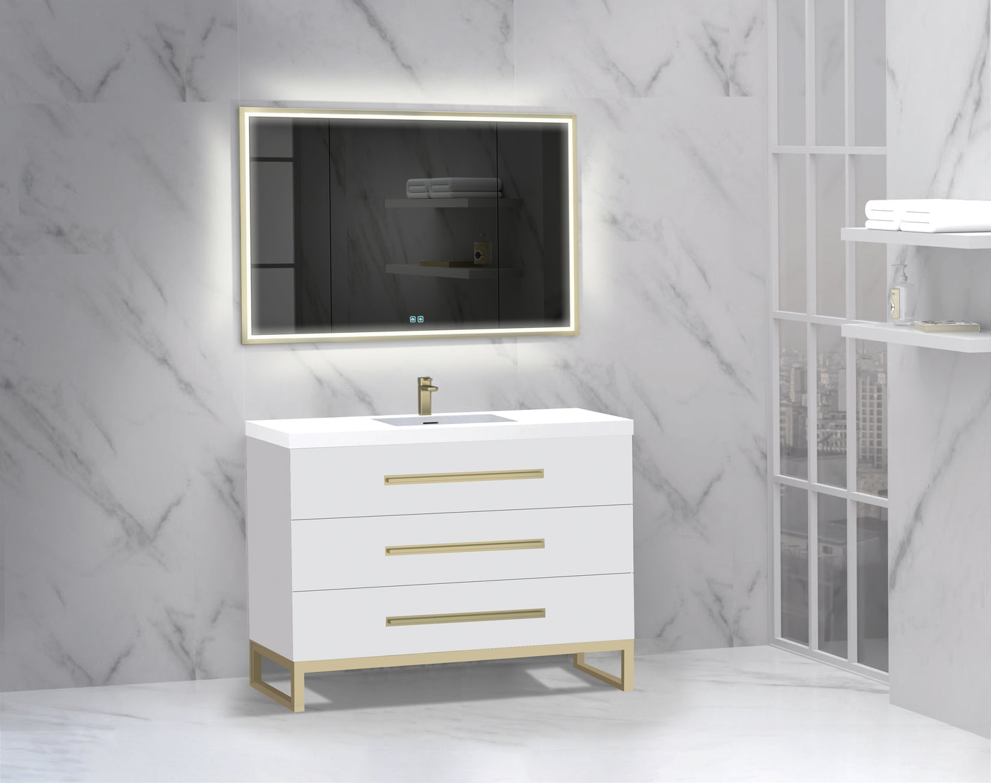 Icon 48C" Free standing Vanity Cabinet with C-Base