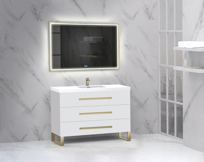 Icon 48C" Free standing Vanity Cabinet with S-Feet