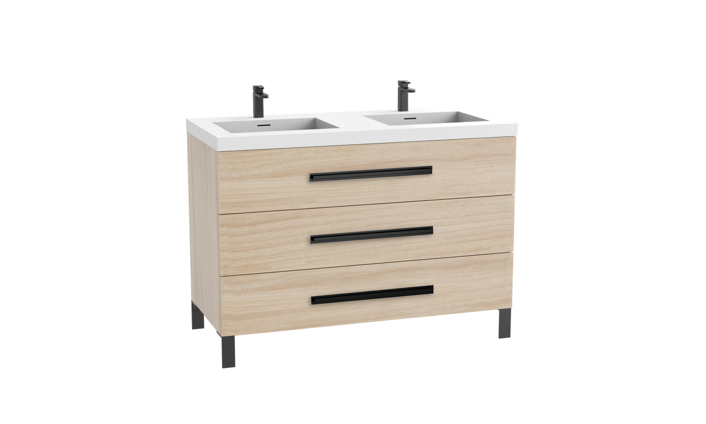 Icon 48D" Free standing Vanity Cabinet with L-Feet