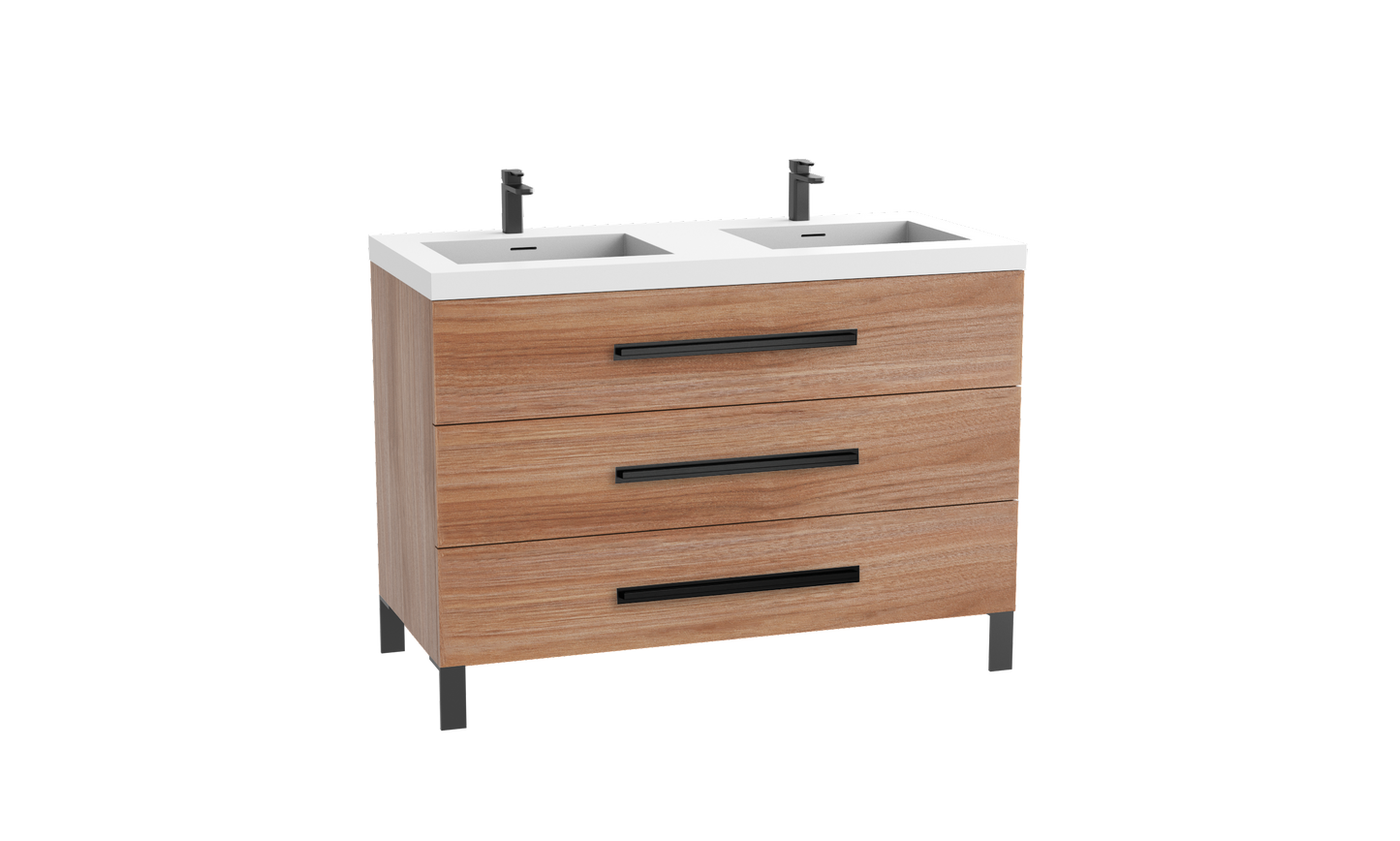 Icon 48D" Free standing Vanity Cabinet with L-Feet