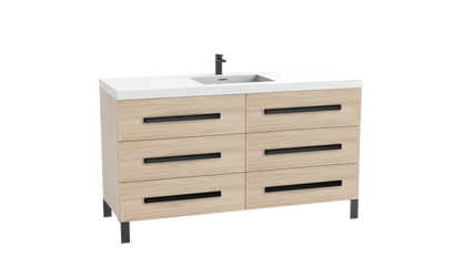 Icon 60C" Free standing Vanity Cabinet with L-Feet