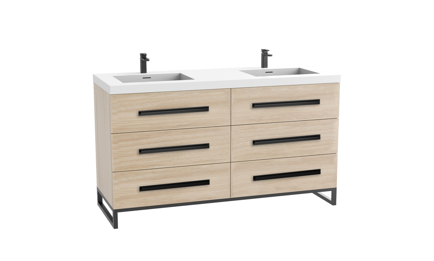 Icon 72D" Free standing Vanity Cabinet with C-Base