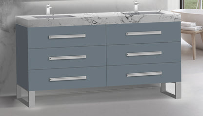Icon 72D" Free standing Vanity Cabinet with S-Feet