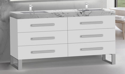 Icon 72D" Free standing Vanity Cabinet with S-Feet