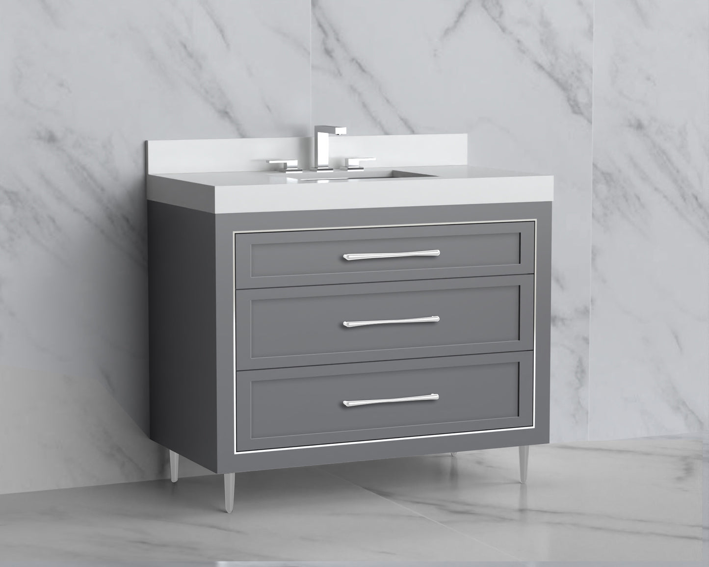 Vision 42" Free standing Vanity Cabinet