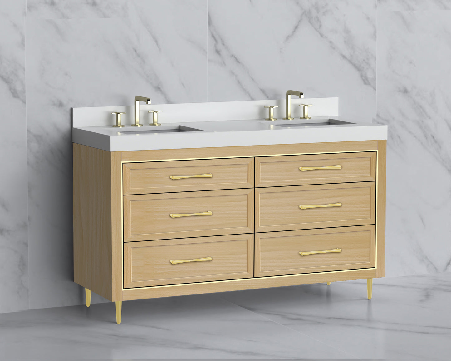 Vision 60D" Free standing Vanity Cabinet