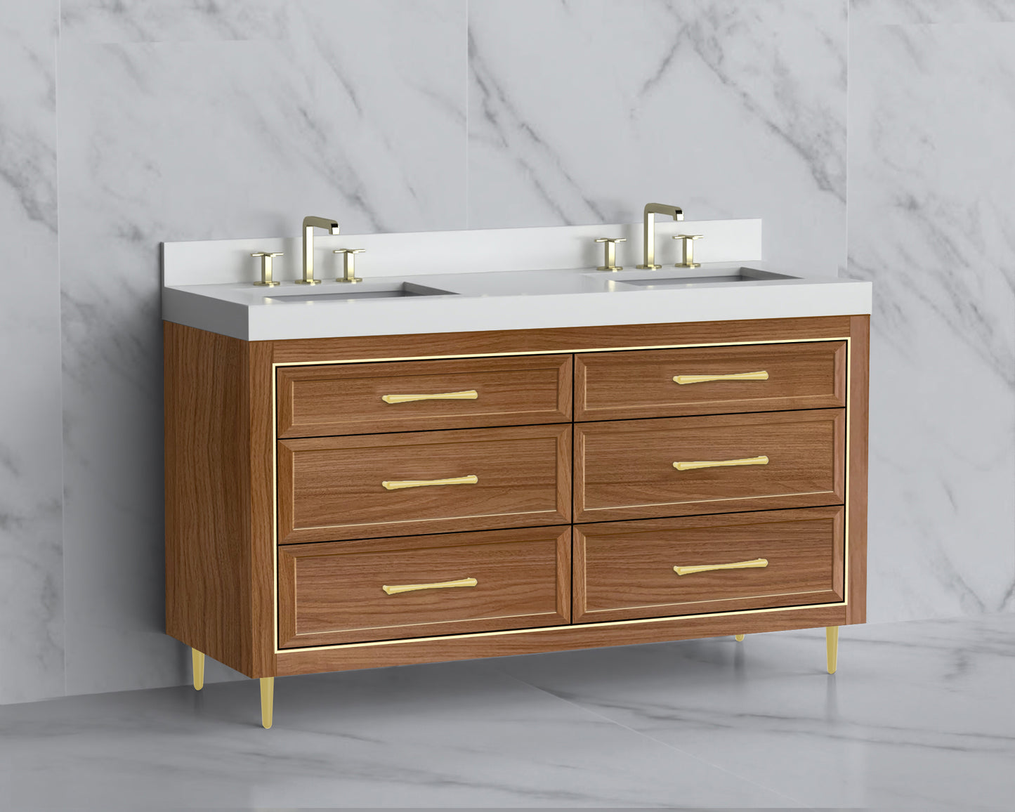 Vision 60D" Free standing Vanity Cabinet