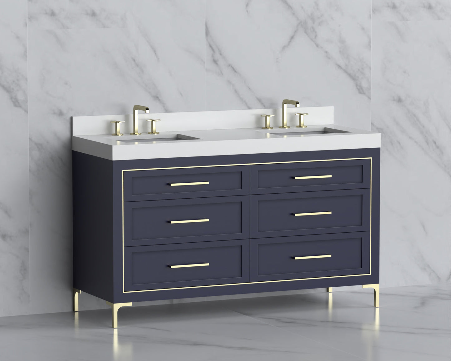 Vision 60D" Free standing Vanity Cabinet