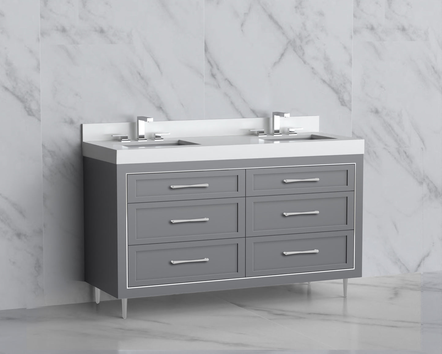 Vision 60D" Free standing Vanity Cabinet