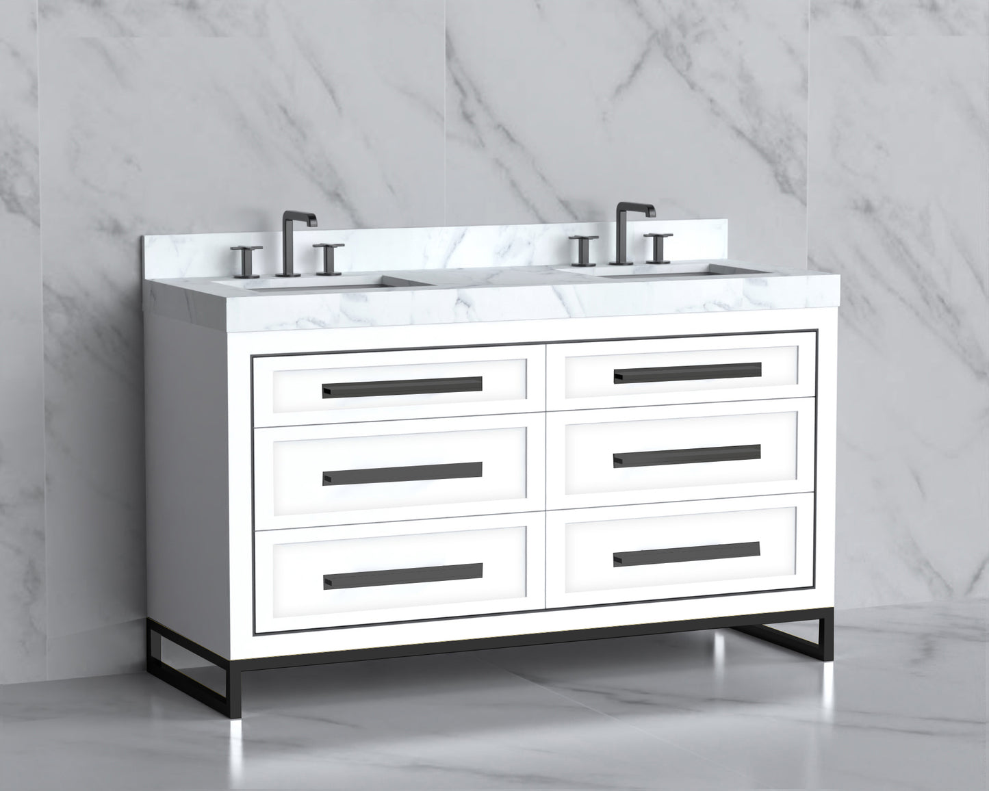 Vision 60D" Free standing Vanity Cabinet