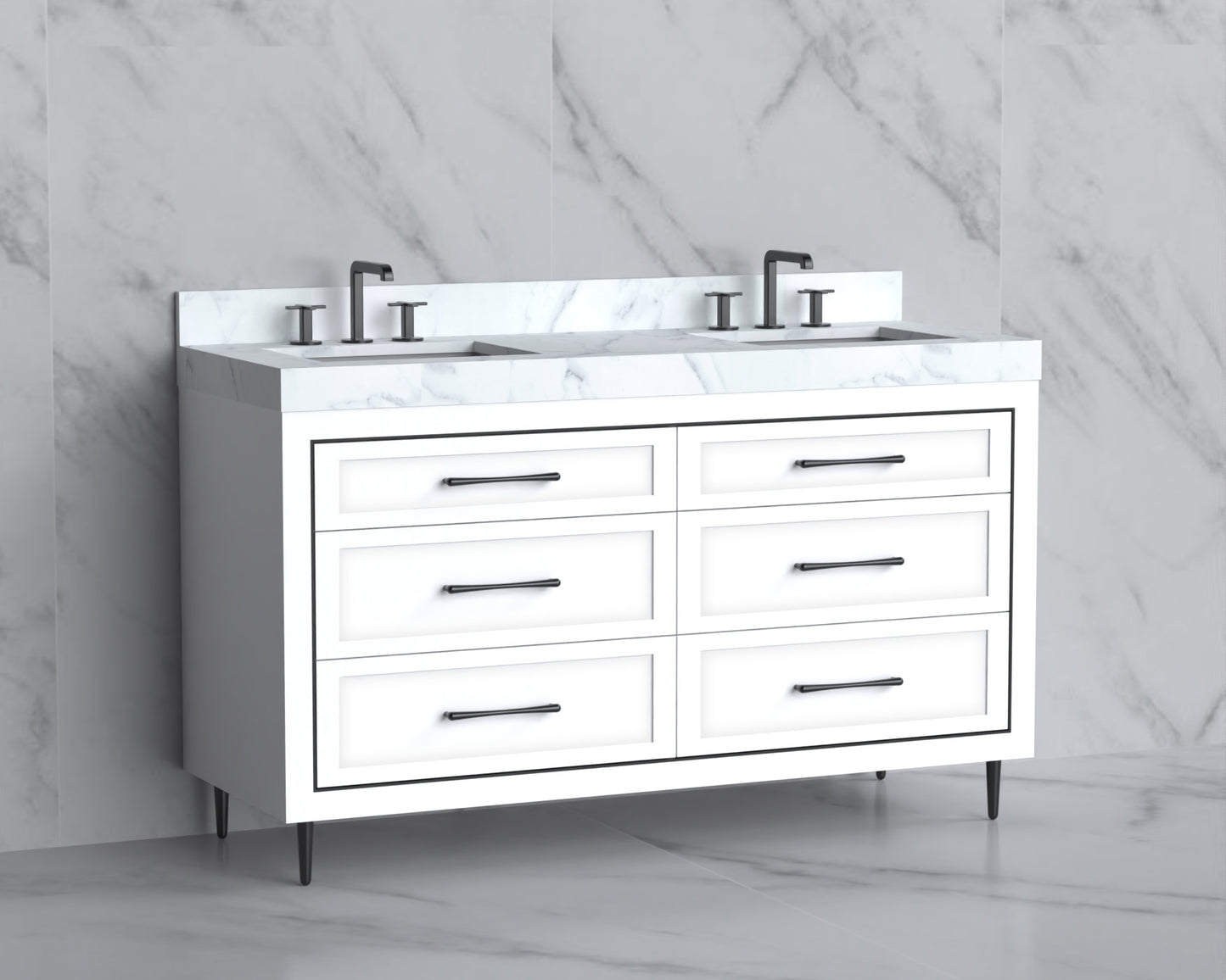 Vision 60D" Free standing Vanity Cabinet