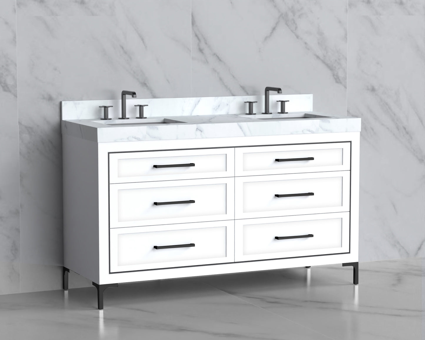 Vision 60D" Free standing Vanity Cabinet