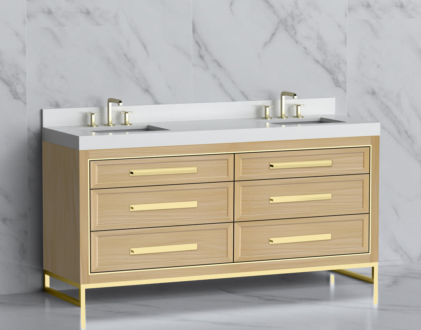 Vision 72D" Free standing Vanity Cabinet