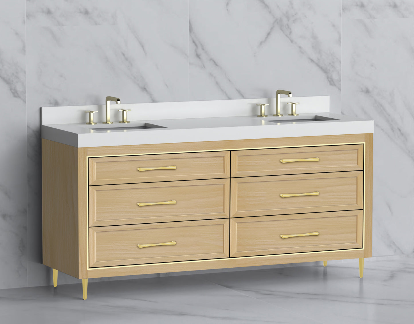 Vision 72D" Free standing Vanity Cabinet