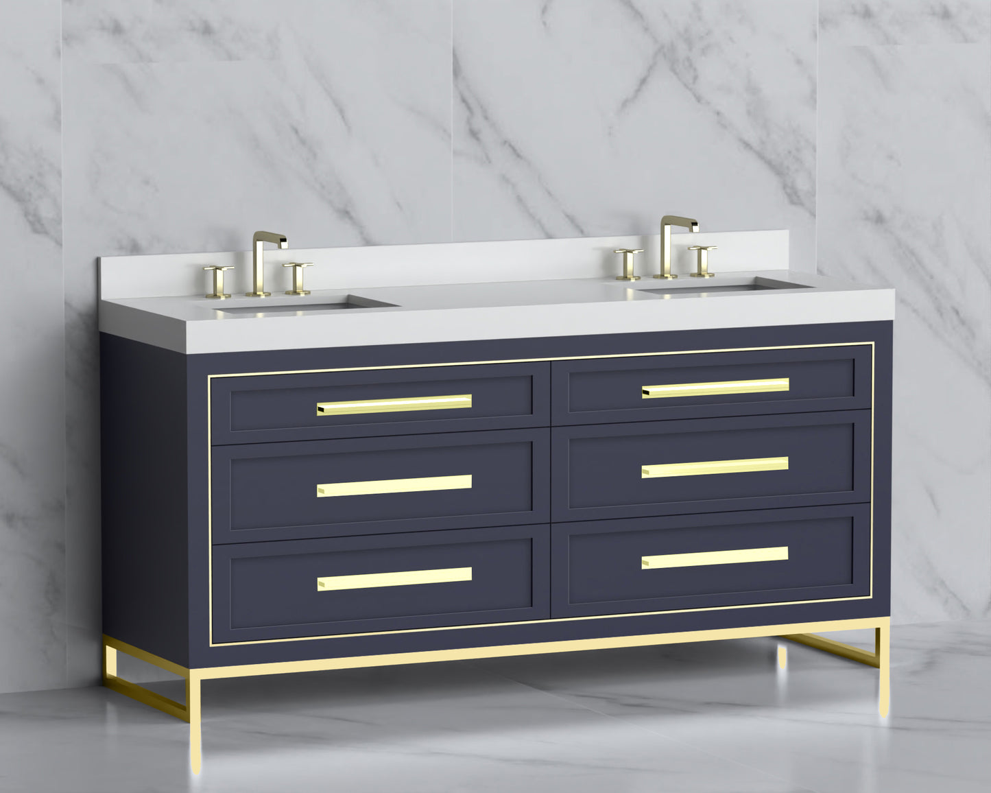Vision 72D" Free standing Vanity Cabinet