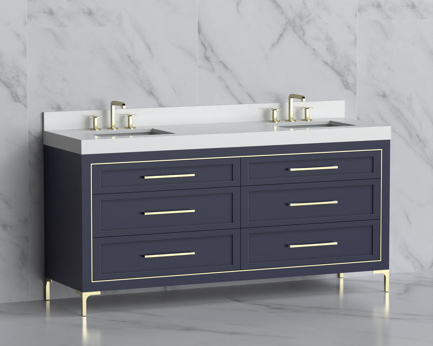 Vision 72D" Free standing Vanity Cabinet