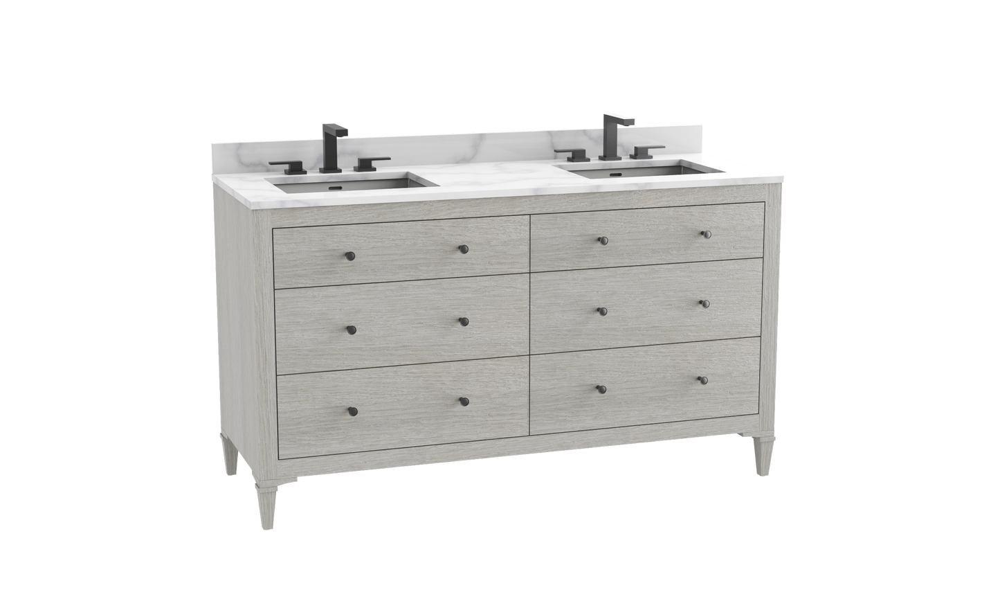 Legacy 60D" Free standing Vanity Cabinet