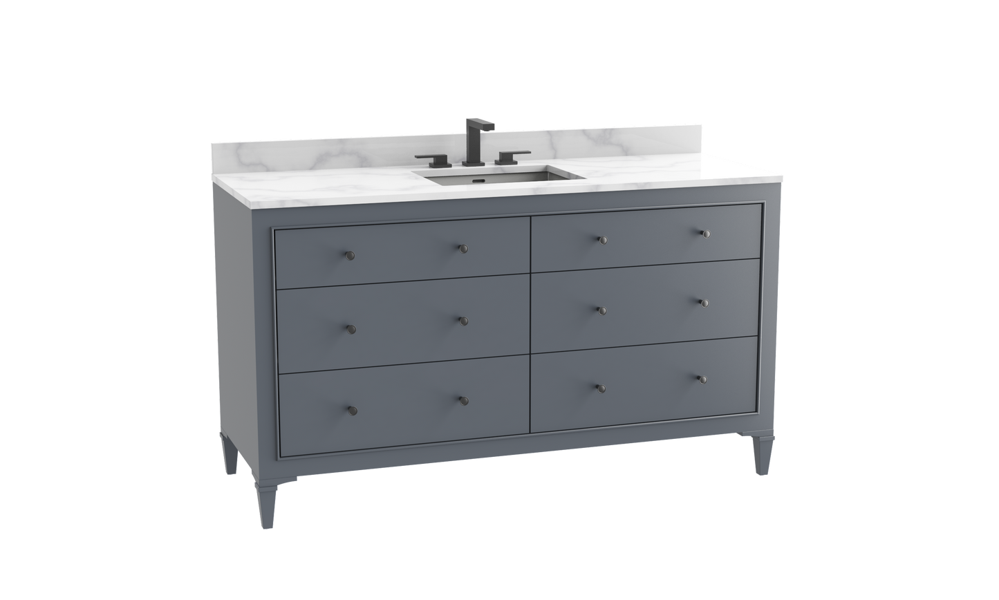 Classique 60C" Free standing Vanity Cabinet