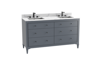 Classique 72D" Free standing Vanity Cabinet