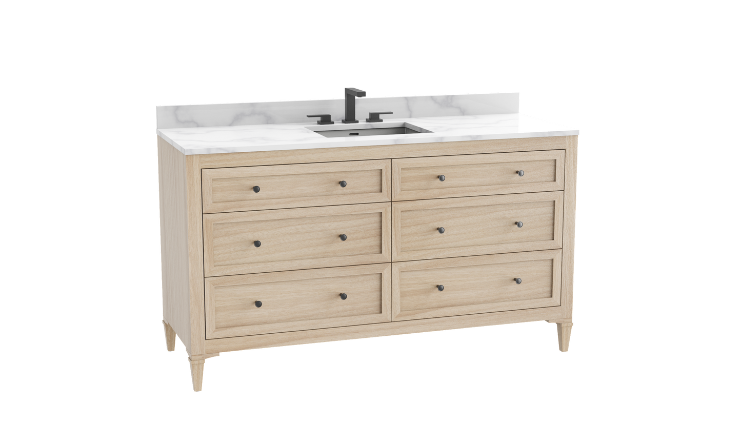 Heirloom 60C" Free standing Vanity Cabinet