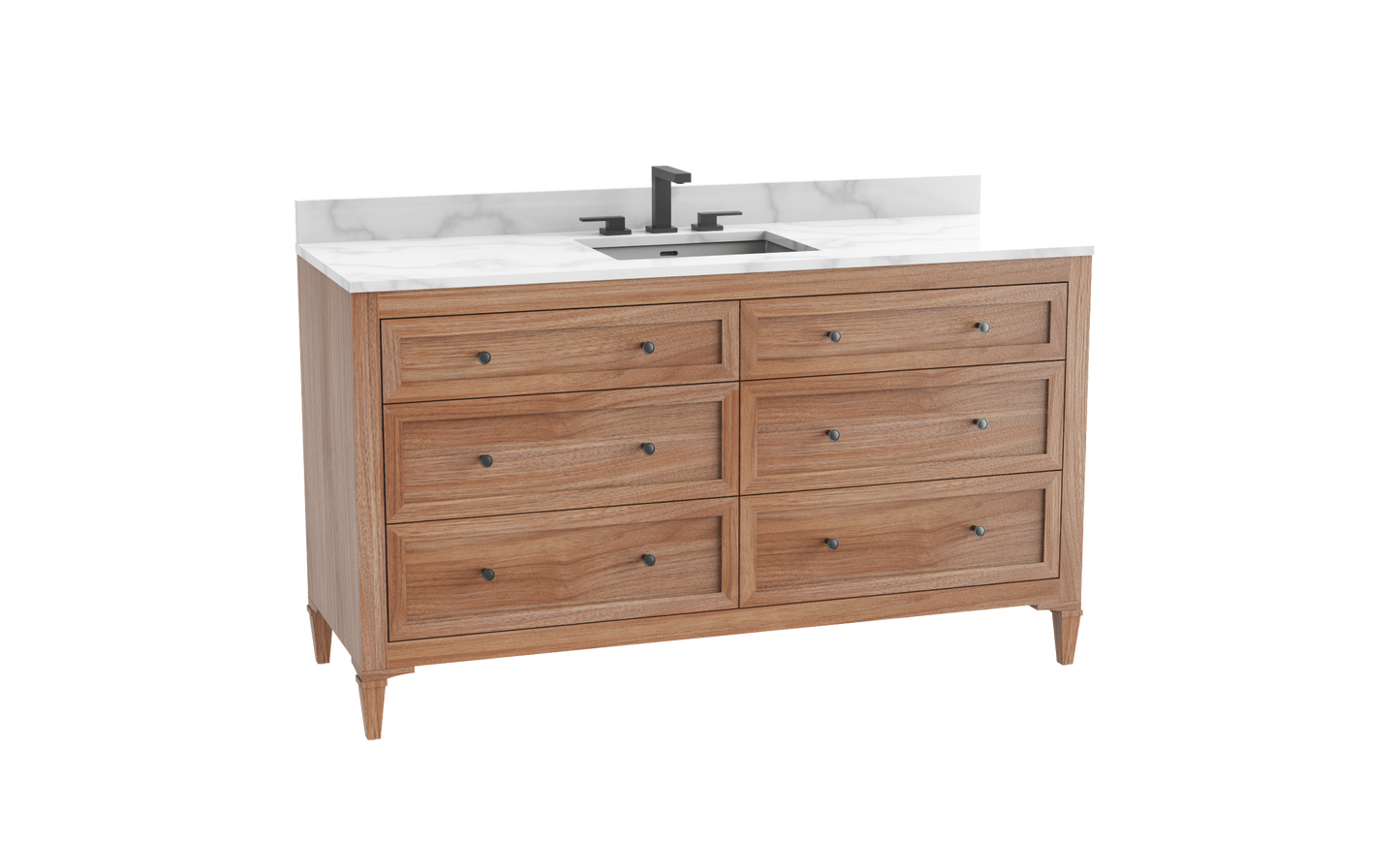 Heirloom 60C" Free standing Vanity Cabinet