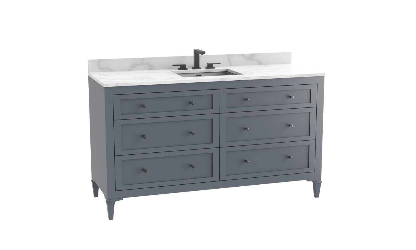 Heirloom 60C" Free standing Vanity Cabinet