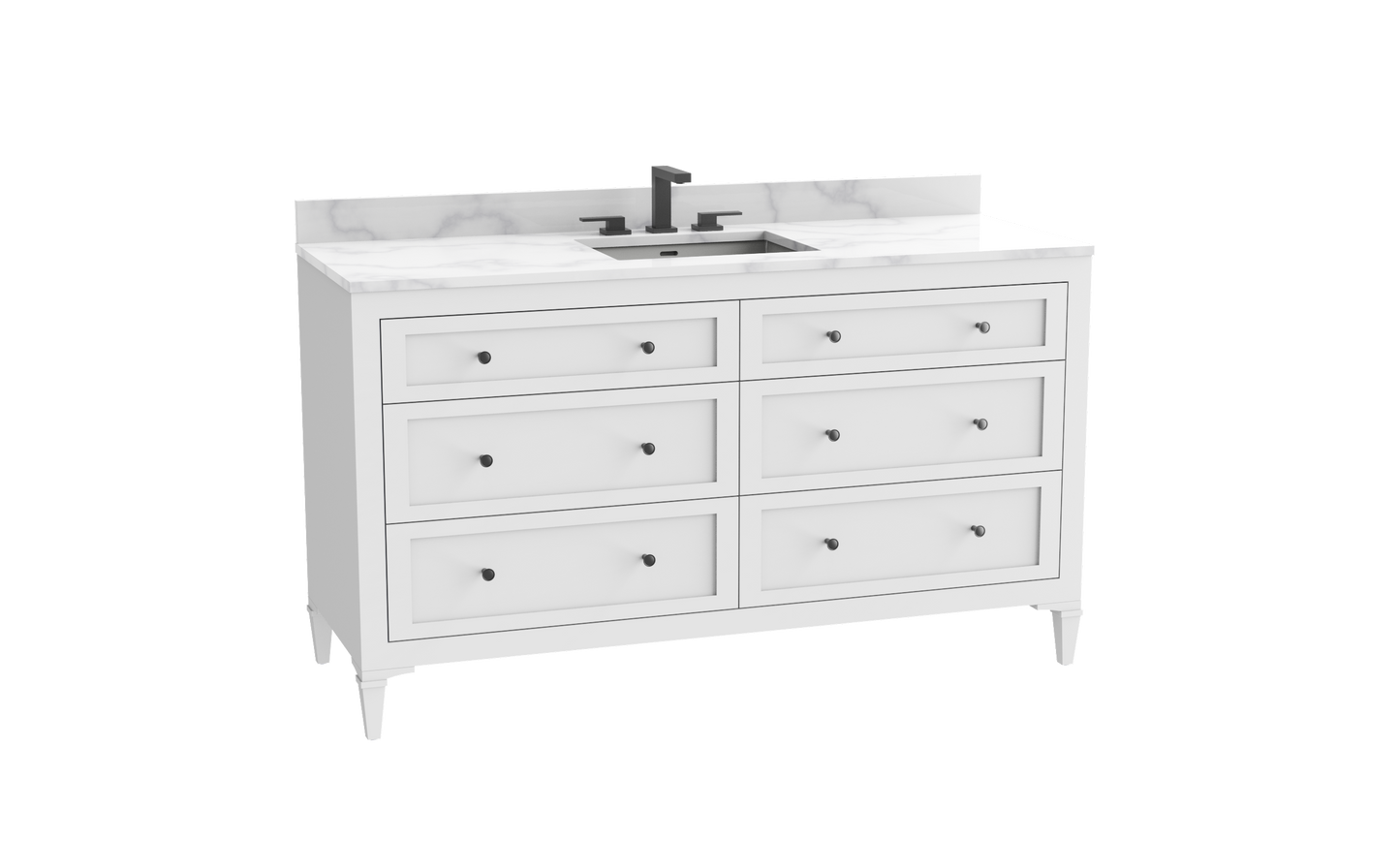 Heirloom 60C" Free standing Vanity Cabinet