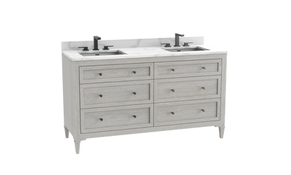Heirloom 60D" Free standing Vanity Cabinet