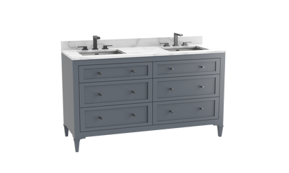 Heirloom 60D" Free standing Vanity Cabinet