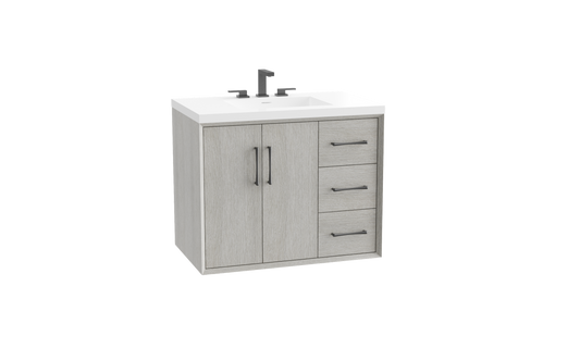 Echo 36" Wall Hung Vanity Cabinet