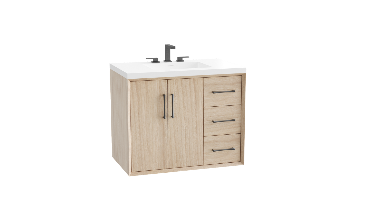 Echo 36" Wall Hung Vanity Cabinet