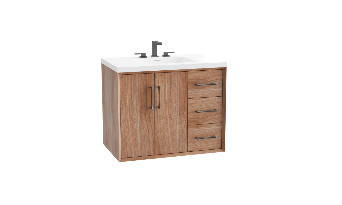 Echo 36" Wall Hung Vanity Cabinet