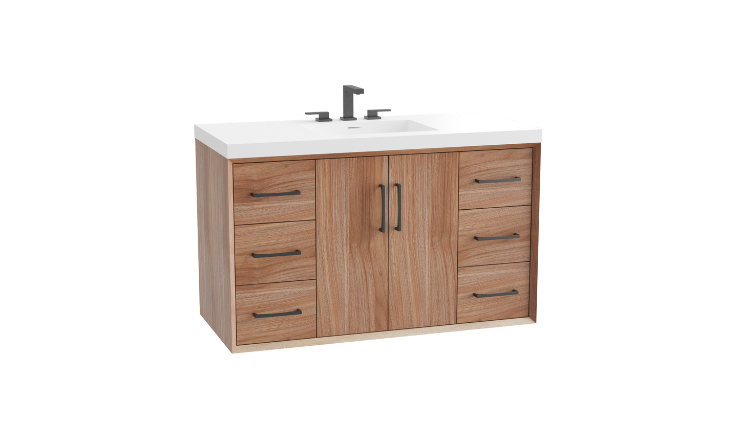 Echo 48C" Wall Hung Vanity Cabinet