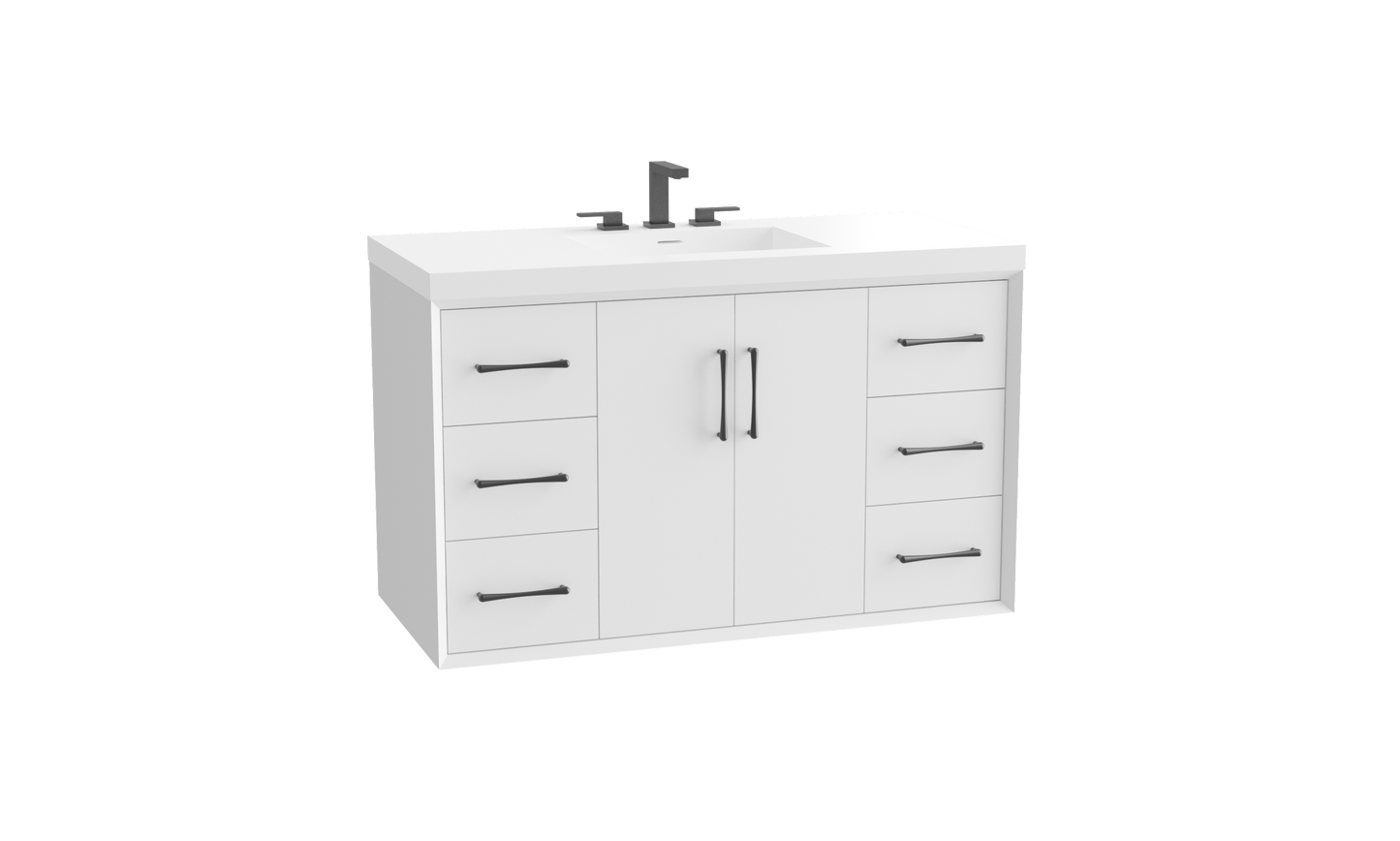 Echo 48C" Wall Hung Vanity Cabinet