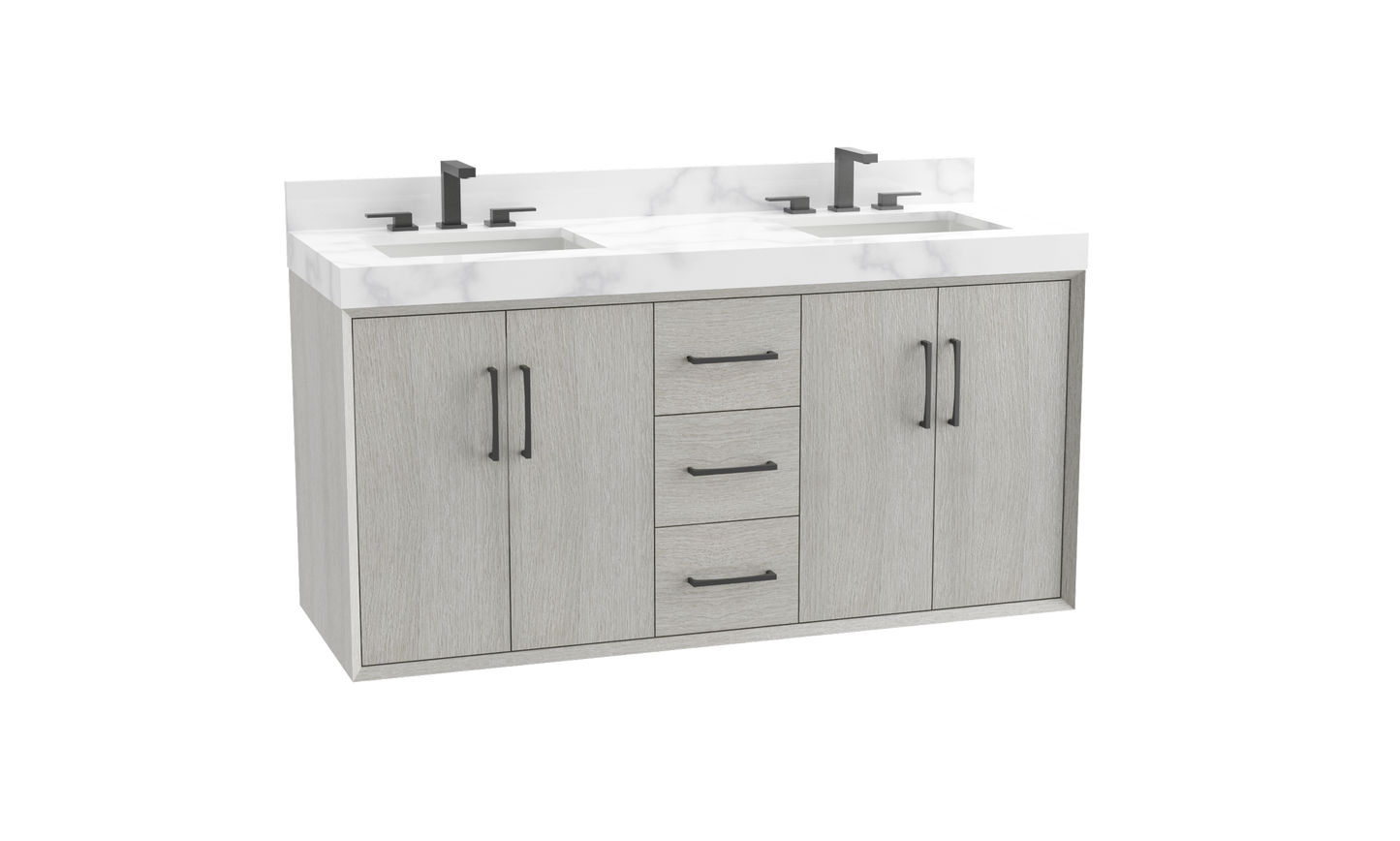 Echo 72D" Wall Hung Vanity Cabinet