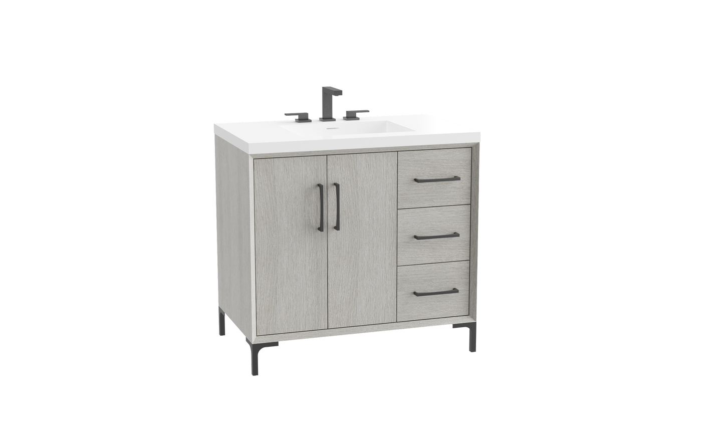 Homage 36" Free Standing Vanity Cabinet