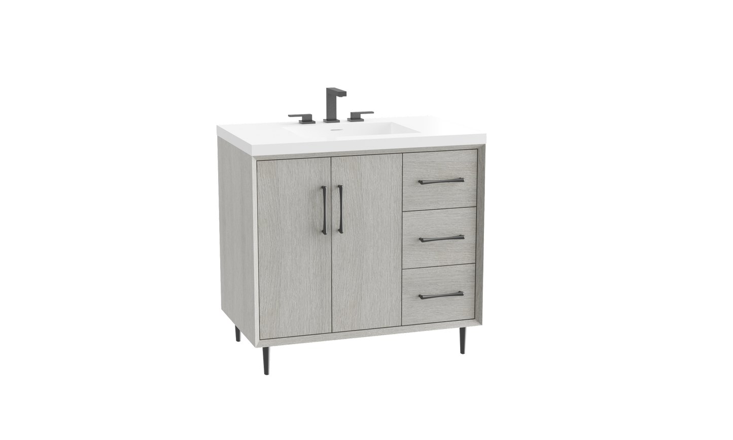 Homage 36" Free Standing Vanity Cabinet